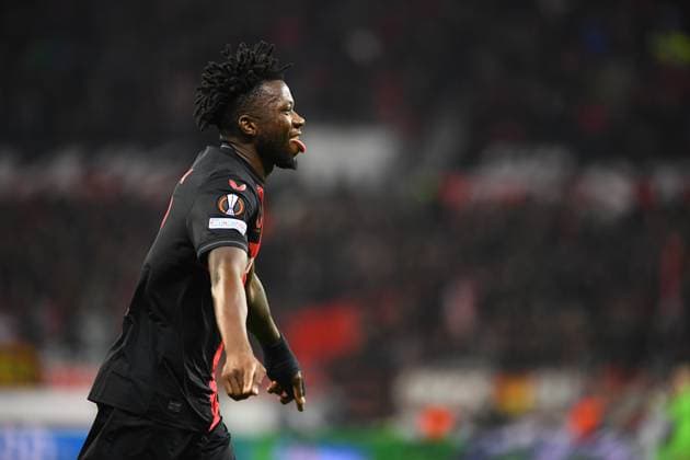 LEVERKUSEN, GERMANY - 14.12.23: Edmond Tapsoba, The match of match UEFA Europa League Bayer 04 Leverkusen vs Molde at Bayarena  Copyright: xVITALIIxKLIUIEVx