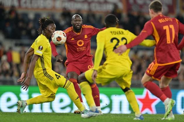 Foto Alfredo Falcone LaPresse 14 Dicembre 2023 - Roma, Italia - calcio - Roma vs Sheriff Tiraspol - Uefa Europa League 2023-2024 Girone G - Stadio Olimpico di Roma. Nella foto: Romelu Lukaku (AS Roma) Foto Alfredo Falcone LaPresse December 14, 2023 Rome, Italy - sport, soccer - Roma vs Sheriff Tiraspol - Uefa Europe League 2023-2024 Group G - Olimpic Stadium & xee;n Rome. In the pic: Romelu Lukaku (AS Roma)  Copyright: xAlfredoxFalcone LaPressex