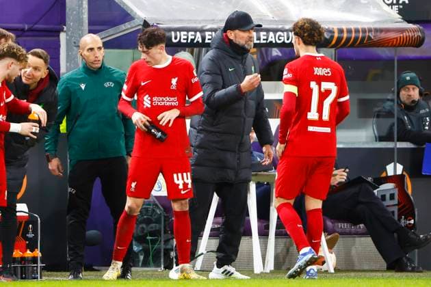 Union SG v Liverpool FC - UEFA Europa League BRUSSELS, BELGIUM - DECEMBER 14 : Klopp Jurgen head coach of Liverpool pictured during the UEFA Europa League Group E match between Union SG and Liverpool at the Anderlecht stadium on December 14, 2023 in Brussels, Belgium, 14 12 2023 Brussels Belgium  Copyright: xJanxDexMeuleneirx