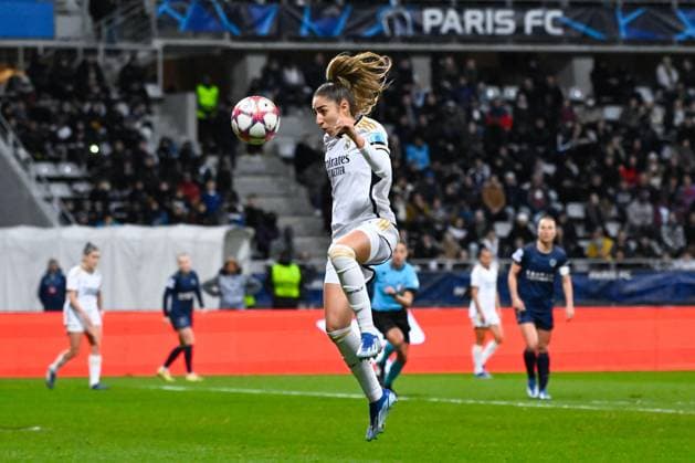 Olga Carmona ( 7 - Real Madrid ) during the WCL match between PFC and Real Madrid at Stade Charlety on December 14, 2023 in Paris, France. ( Photo by federico pestellini panoramic ) - FOOTBALL : PFC vs Real Madrid - Ligue des Champions Feminine - 14 12 2023 FedericoPestellini Panoramic 