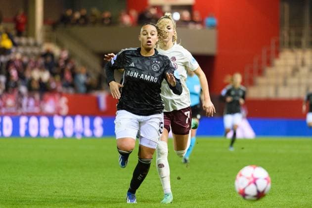 Chasity Grant (15 Ajax Amsterdam) during the UEFA Womens Champions League group stage match between FC Bayern Munich and Ajax Amsterdam at FC Bayern Campus in Munich, Germany. (Sven Beyrich SPP) Copyright: xSvenxBeyrich SPPx spp-en-SvBe-20231214-D4S_3412