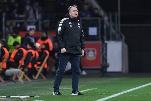 Fußball Europa League Gruppenphase 6. Spieltag Bayer 04 Leverkusen - Molde FK am 14.12.2023 in der BayArena in Leverkusen Erling Moe ( Trainer Cheftrainer Molde )