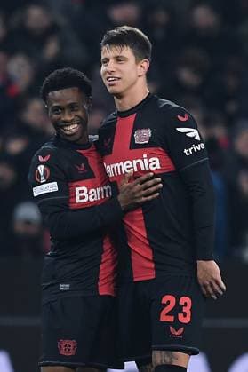 Fußball Europa League Gruppenphase 6. Spieltag Bayer 04 Leverkusen - Molde FK am 14.12.2023 in der BayArena in Leverkusen Torjubel zum 5:0 durch Adam Hlozek ( Leverkusen )