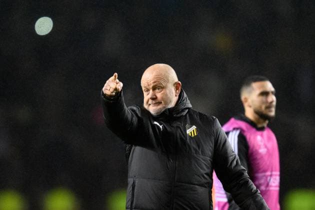 231214 Head coach Per-Mathias Hogmo of Häcken after the UEFA Europa League match between Qarabag and Häcken on December 14, 2023 in Baku. Photo: Carl Sandin BILDBYRAN kod CS CS0469 fotboll football soccer fotball uefa europa league qarabag häcken bbeng Copyright: CARLxSANDIN BB231214CS113