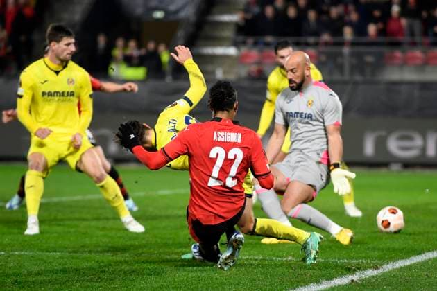 Rennes Villarreal PHOTOPQR OUEST FRANCE Philippe RENAULT ; Rennes ; 14 12 2023 ; UEFA. Europa League. Phase de groupe. Football. Rennes Villarreal But de Lorenz Assignon Rennes Photo Philippe RENAULT Ouest-France Rennes France  Copyright: xPHOTOPQR OUESTxFRANCE MAXPPPxPhilippexRENAULTx 20231214OFR7193 20231214OFR7193