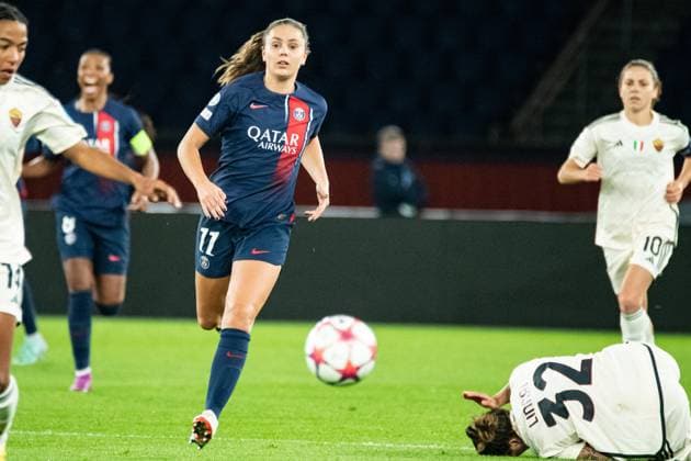 Lieke Martens (PSG) FOOTBALL : PSG vs AS Roma - UEFA WomenÂ’s Champions League - 14 12 2023 BaptisteAutissier Panoramic 