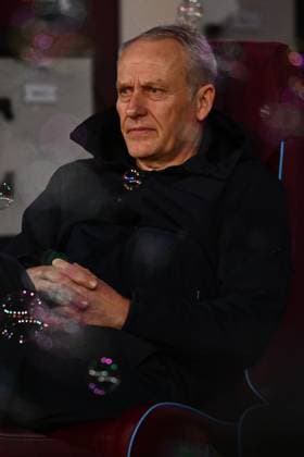 LONDON, ENGLAND - DECEMBER 14: Christian Streich, manager of FC Freiburg during the UEFA Europa League Group A match between West Ham United FC and Club Freiburg at London Stadium on December 14, 2023 in London, England. Photo by Sebastian Frej West Ham United FC v Sport-Club Freiburg: Group A - UEFA Europa League 2023 24 Copyright: xSebastianxFrejx