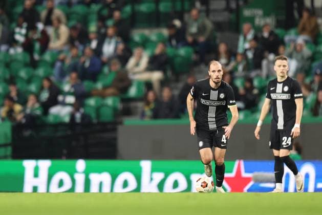 SOCCER - UEFA EL, Sporting vs Sturm LISBON,PORTUGAL,14.DEC.23 - SOCCER - UEFA Europa League, group stage, Sporting CP vs SK Sturm Graz. Image shows Jon Gorenc-Stankovic (Sturm).  GEPAxpictures xChrisxBauer