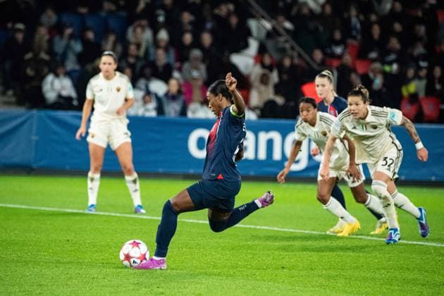 Grace Geyoro (PSG) FOOTBALL : PSG vs AS Roma - UEFA WomenÂ’s Champions League - 14 12 2023 BaptisteAutissier Panoramic 