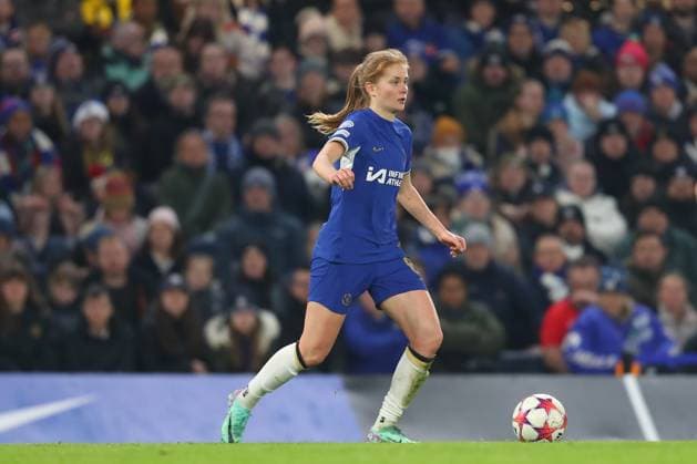 14th December 2023; Stamford Bridge, London, England: UEFA Womens Champions League Football, Chelsea versus Hacken Women; Sjoeke Nusken of Chelsea  ActionPlus12585853 KatiexChan