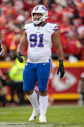 KANSAS CITY, MO - DECEMBER 10: Buffalo Bills defensive tackle Ed Oliver (91) on the field between plays against the Kansas City Chiefs on December 10th at Arrowhead Stadium in Kansas City, Missouri. (Photo by William Purnell Icon Sportswire) NFL, American Football Herren, USA DEC 10 Bills at Chiefs EDITORIAL USE ONLY Icon23120100906