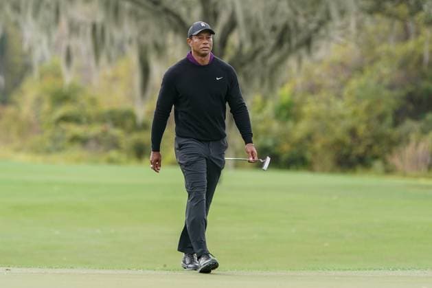 December 15, 2023, Orlando, Florida, USA: Tiger Woods approaches the 9th green during the 2023 PNC Championship Pro-Am at Ritz-Carlton Golf Club. Orlando USA - ZUMAw109 20231215_fap_w109_004 Copyright: xDebbyxWongx