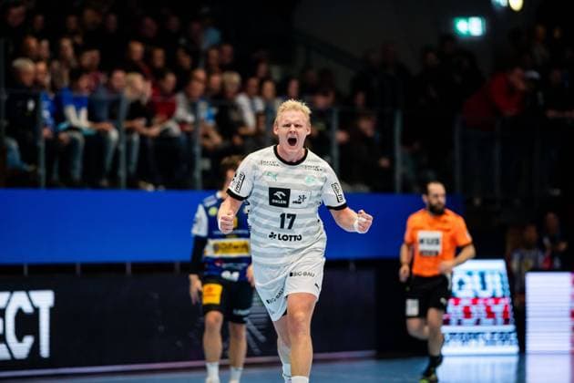 15.12.2023, GER, Handball, 1.Bl, Maenner, Saison 23 24, 17. Spieltag, ThSV Eisenach - THW Kiel Wiencek, Patrick (THW Kiel,17) 99817 Eisenach Werner-Assmann-Halle Thueringen Deutschland