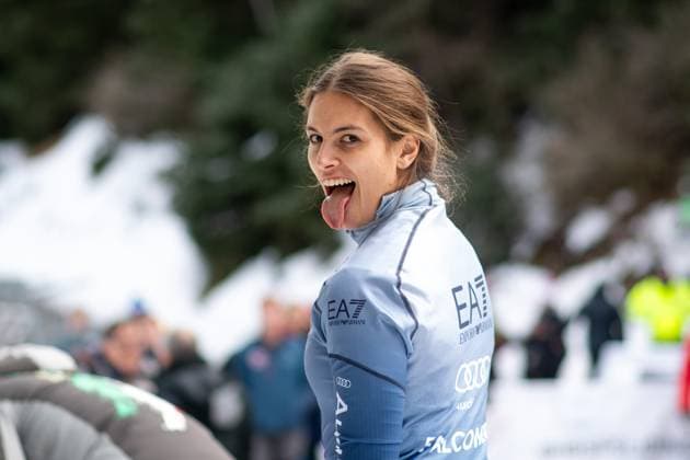 Sport Themen der Woche KW50 Giada Andreutti (Italien) im Ziel, AUT, IBSF BMW Bob Weltcup Innsbruck, Monobob Rennen Damen, 16.12.2023 AUT, IBSF BMW Bob Weltcup Innsbruck, Monobob Rennen Damen, 16.12.2023 Innsbruck Igls *** Giada Andreutti Italy at the finish, AUT, IBSF BMW Bobsleigh World Cup Innsbruck, Womens Monobob Race, 16 12 2023 AUT, IBSF BMW Bobsleigh World Cup Innsbruck, Womens Monobob Race, 16 12 2023 Innsbruck Igls Copyright: xEibner-Pressefoto Memmlerx EP_MMR