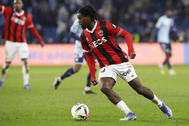 Jordan Lotomba (OGC Nice) FOOTBALL : Le Havre Vs Nice - Ligue 1 Uber Eats - 16 12 2023 MichaelBaucher Panoramic 