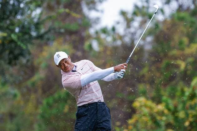 December 16, 2023: Tiger Woods teeing off during Round One of the PNC Championship golf tournament at the Ritz-Carlton Golf Club in Orlando, Florida. CSM Orlando United States of America - ZUMAc04_ 20231216_zma_c04_210 Copyright: xDarrenxLeex