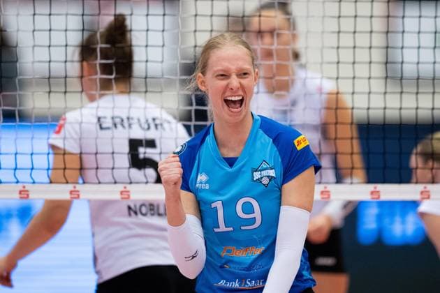 2. Bundesliga Frauen Pro: Schwarz-Weiss Erfurt vs. SSC Freisen; Erfurt; 16.12.2023 Alison Muldrow ( 19; SSC Freisen) 2. Bundesliga Frauen Pro: Schwarz-Weiss Erfurt vs. SSC Freisen; Riethsporthalle Erfurt; 16.12.2023 Copyright: xBEAUTIFULxSPORTS Duehringx