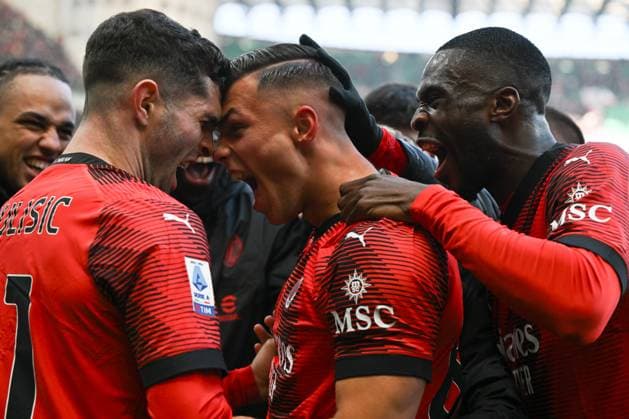 Sport Themen der Woche KW50 Jan-Carlo Simic of AC Milan celebrating after a goal during the Italian Serie A football match between AC Milan and AC Monza on 17 of December 2023 at Giuseppe Meazza San Siro Siro stadium in Milan, Italy. Photo Tiziano Ballabio  Copyright: xTizianoxBallabio IPAxSportx xipax xx IPA_42269074 IPA_Agency_IPA42269074