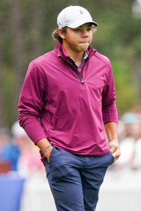 December 17, 2023, Orlando, Florida, USA: Charlie Woods walks off the first tee during the final round of the 2023 PNC Championship at Ritz-Carlton Golf Club. Orlando USA - ZUMAw109 20231217_fap_w109_008 Copyright: xDebbyxWongx