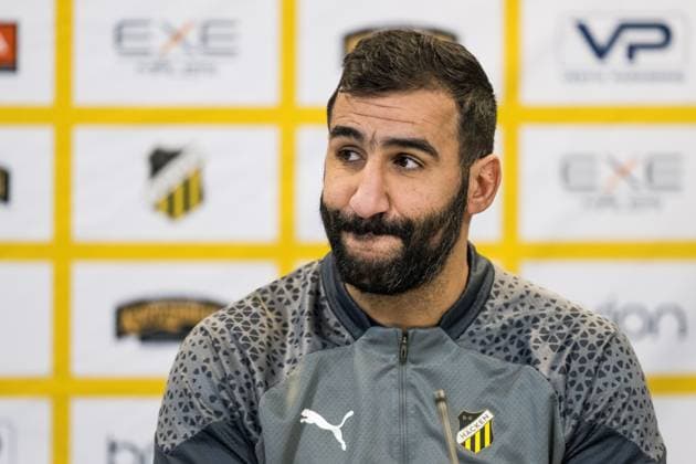 231219 Head coach Mak Lind of Häcken during a press conference, PK, Pressekonferenz with Häcken on December 19, 2023 in Gothenburg. Photo: Mathias Bergeld BILDBYRAN kod MB MB0809 fotboll football soccer fotball champions league träning practice training häcken press conference dam bbeng Copyright: MATHIASxBERGELD BB231219MB052