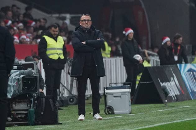 Franck Haise (Entraineur du RC Lens) FOOTBALL : OGC Nice vs RC Lens - Ligue 1 Uber Eats - Nice - 20 12 2023 NorbertScanella Panoramic 