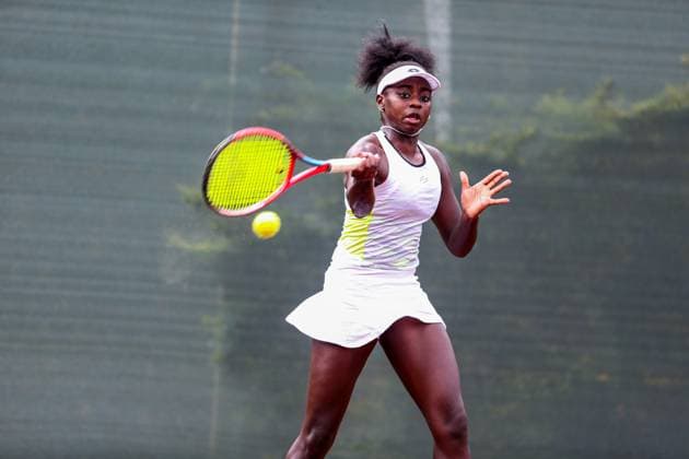 RECORD DATE NOT STATED NAIROBI, KENYA - 19; Angella Okutoyi of Kenya during ITF Women (W25) World Tennis Tour at Nairobi Club on December 19, 2023 in Nairobi, Kenya. Photo by Chris Omollo Copyright: xx