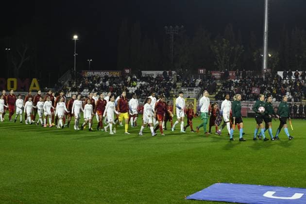 A.S. Roma Women and Paris Saint-Germain during the day 4 Group C of the UEFA Women s Champions League between A.S. Roma vs Paris Saint-Germain, 20 December 2023 at the Stadio Tre Fontane in Rome, Italy.  Copyright: xDomenicoxCippitelli IPAxSportx x xx IPA_42346519 IPA_Agency_IPA42346519