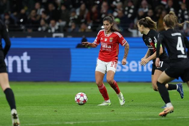 Frankfurt Main Germany 21.12.2023 UEFA Women s Champions League match Grouppe A SGE Eintracht Frankfurt vs SL Benfica in the Deutsche Bank Park, Ana Seica (SL Benfica) Copyright: JoaquimxFerreira