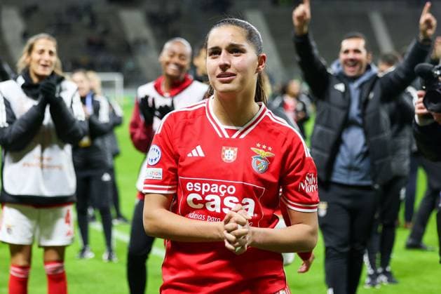 Frankfurt Main Germany 21.12.2023 UEFA Women s Champions League match Grouppe A SGE Eintracht Frankfurt vs SL Benfica in the Deutsche Bank Park, Francisca (KIKA) Nazareth (SL Benfica) weint Copyright: JoaquimxFerreira