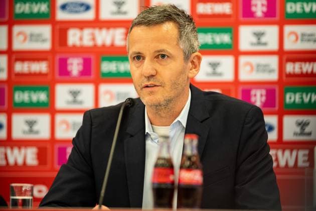 Pressekonferenz 1. FC Köln; 22.12.2023 Philipp Türoff (Kaufmännischer Geschäftsführer, 1.FC Köln) bei der Pressekonferenz Pressekonferenz 1.FC Köln nach der Verkündung des CAS-Urteils und nach Beendigung der Zusammenarbeit mit Cheftrainer Steffen Baumgart; Geissbockheim, Köln am 22.12.2023 *** Press conference 1 FC Köln 22 12 2023 Philipp Türoff Commercial Director, 1 FC Köln at the press conference Press conference 1 FC Köln after the announcement of the CAS verdict and after the termination of the cooperation with head coach Steffen Baumgart Geissbockheim, Cologne on 22 12 2023 Copyright: xBEAUTIFULxSPORTS Buriakovx
