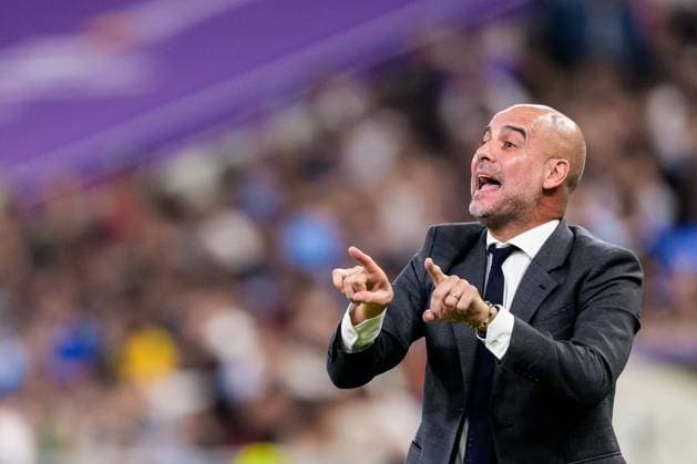 231222 Head coach Pep Guardiola of Manchester City during the FIFA Club World Cup final match between Fluminense and Manchester City on December 22, 2023 in Jeddah. Photo: Joel Marklund BILDBYRAN kod JM JM0554 bbeng fotboll football soccer fotball klubblags-vm fifa club world cup final fluminense manchester city bbauto *** 231222 Head coach Pep Guardiola of Manchester City during the FIFA Club World Cup final match between Fluminense and Manchester City on December 22, 2023 in Jeddah Photo Joel Marklund BILDBYRAN kod JM JM0554 bbeng fotboll football soccer fotball klubblags vm fifa club world cup final fluminense manchester city bbauto  Copyright: JOELxMARKLUND BB231222JM036