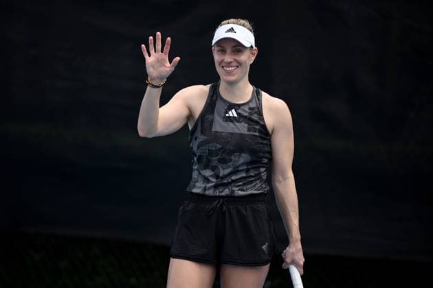 TENNIS UNITED CUP PRACTICE SYDNEY, Agelique Kerber of Germany gestures during a practice session ahead of the 2024 United Cup tennis tournament, at Sydney Olympic Park Tennis Centre in Sydney, Wednesday, December 27, 2023. ( NO ARCHIVING, EDITORIAL USE ONLY, NO USE IN BOOKS WITHOUT CONSENT SYDNEY NSW AUSTRALIA  Copyright: xDANxHIMBRECHTSx 20231227001882334304