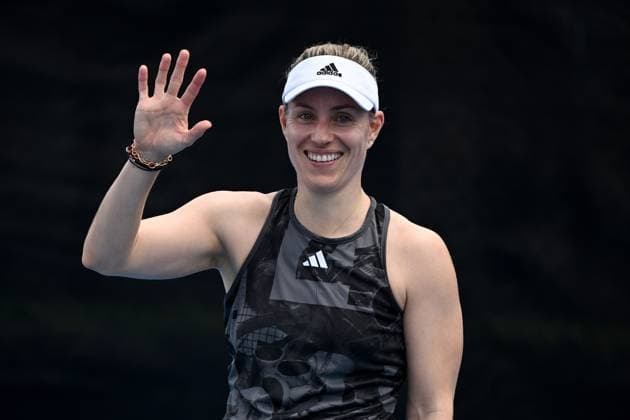 Sport Themen der Woche KW52 Sport Bilder des Tages TENNIS UNITED CUP PRACTICE SYDNEY, Agelique Kerber of Germany gestures during a practice session ahead of the 2024 United Cup tennis tournament, at Sydney Olympic Park Tennis Centre in Sydney, Wednesday, December 27, 2023. ( NO ARCHIVING, EDITORIAL USE ONLY, NO USE IN BOOKS WITHOUT CONSENT SYDNEY NSW AUSTRALIA  Copyright: xDANxHIMBRECHTSx 20231227001882334860