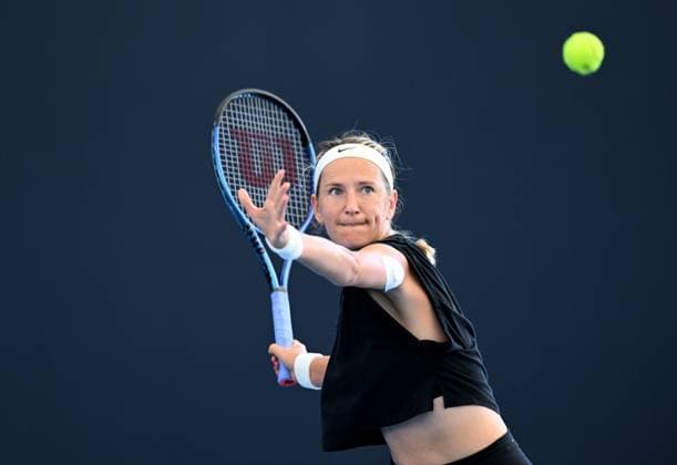TENNIS BRISBANE INTERNATIONAL PRACTICE, Victoria Azarenka of Belarus in action during a practice session ahead of the Brisbane International tennis tournament at Queensland Tennis Centre n Brisbane, Wednesday, December 27, 2023. ( NO ARCHIVING, EDITORIAL USE ONLY, NO USE IN BOOKS WITHOUT CONSENT BRISBANE QLD AUSTRALIA  Copyright: xDARRENxENGLANDx 20231227001882372981