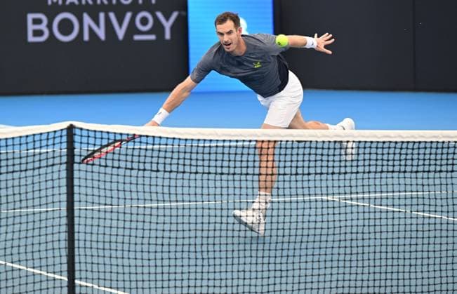 TENNIS BRISBANE INTERNATIONAL PRACTICE, Andy Murray of Great Britain in action during a practice session ahead of the Brisbane International at the Queensland Tennis Centre in Brisbane, Thursday, December 28, 2023. ( NO ARCHIVING, EDITORIAL USE ONLY, NO USE IN BOOKS WITHOUT CONSENT BRISBANE QLD AUSTRALIA  Copyright: xDARRENxENGLANDx 20231228001882616920