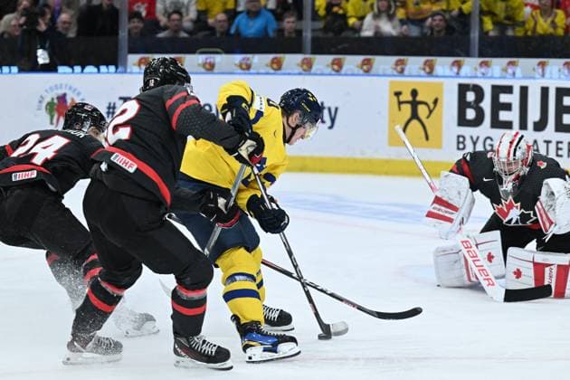 GOTHENBURG, SWEDEN 20231229 Sweden s Fabian Wagner during the IIHF World Junior Championship group A Ice hockey, Eishockey match between Canada and Sweden at Scandinavium in Gothenburg, Sweden December 29, 2023. GOTHENBURG SWEDEN x9200x