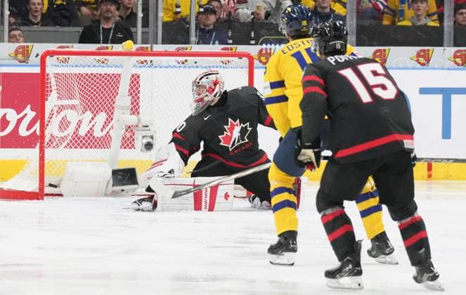 December 29, 2023, GOTHENBURG, SWEDEN: Canada goaltender Mathis Rousseau (30) looks back in the net as he is scored on by Sweden s Tom Willander (not shown) during second period hockey action at the IIHF World Junior Hockey Championship in Gothenburg, Sweden, Friday, Dec. 29, 2023. Canada News - December 29, 2023  - ZUMAc35_ 20231229_zaf_c35_052 Copyright: xChristinnexMuschix