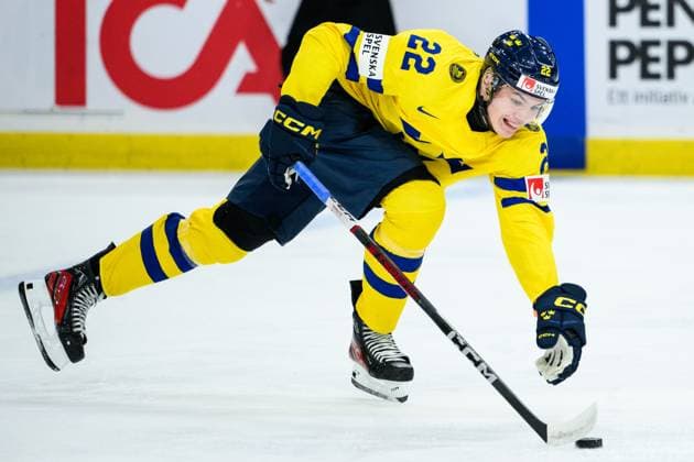 231229 Anton Wahlberg of Sweden during the 2024 IIHF World Junior Championship game between Canada and Sweden on December 29, 2023 in Gothenburg. Photo: Jesper Zerman BILDBYRAN kod JZ JZ0472 ishockey Ice hockey, Eishockey jvm junior-vm u20 2024 iihf world junior championship world juniors canada kanada sverige sweden bbeng Copyright: JESPERxZERMAN BB231229JZ236