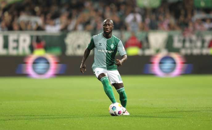 Foto : Naby KEITA ( Werder ) Fussball 1. Bundesliga , am Sa. 07.10.2023 Werder Bremen - TSG Hoffenheim 2 - 3 *** Photo Naby KEITA Werder Soccer 1 Bundesliga , on Sat 07 10 2023 Werder Bremen TSG Hoffenheim 2 3