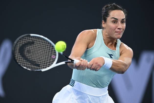 TENNIS BRISBANE INTERNATIONAL, Martina Trevisan of Italy in action against Arina Rodionova of Australia during their round 1 match on Day 1 of the 2024 Brisbane International at the Queensland Tennis Centre in Brisbane, unday, December 31, 2023. ( NO ARCHIVING, EDITORIAL USE ONLY, NO USE IN BOOKS WITHOUT CONSENT BRISBANE QUEENSLAND AUSTRALIA  Copyright: xDARRENxENGLANDx 20231231001883525233