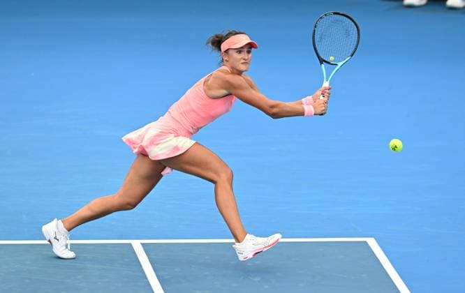 TENNIS BRISBANE INTERNATIONAL, Arina Rodionova of Australia in action against Martina Trevisan of Italy during their round 1 match on Day 1 of the 2024 Brisbane International at the Queensland Tennis Centre in Brisbane, unday, December 31, 2023. ( NO ARCHIVING, EDITORIAL USE ONLY, NO USE IN BOOKS WITHOUT CONSENT BRISBANE QUEENSLAND AUSTRALIA  Copyright: xDARRENxENGLANDx 20231231001883528334