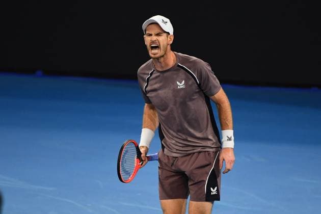 TENNIS BRISBANE INTERNATIONAL, Andy Murray in action against Grigor Dimitrov during their round one match on Day 2 of the 2024 Brisbane International at the Queensland Tennis Centre in Brisbane, Monday, January 1, 2024. NO ARCHIVING, EDITORIAL USE ONLY, NO USE IN BOOKS WITHOUT CONSENT BRISBANE QUEENSLAND AUSTRALIA  Copyright: xJONOxSEARLEx 20240101001883910761