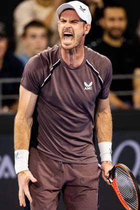 Andy Murray takes on Grigor Dimitrov in the first round of the Brisbane International 1st January 2024 Brisbane International Tennis Tournament, Day Two, Queensland Tennis Centre, Brisbane, Australia - 01 Jan 2024  Copyright: xBenxSymons Shutterstockx 14279941eq