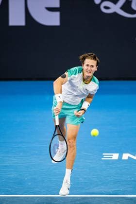 Yannick Hanfmann defeats Sebastian Korda in the round of 32 at Brisbane international 2nd January 2024 Brisbane International Tennis Tournament, Day Three, Queensland Tennis Centre, Brisbane, Australia - 02 Jan 2024  Copyright: xBenxSymons Shutterstockx 14279942aa
