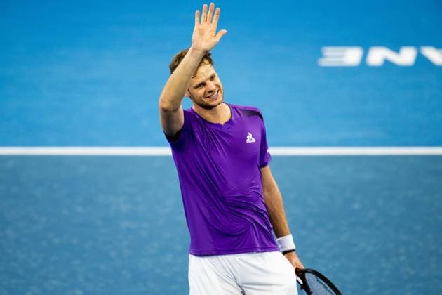 Yannick Hanfmann defeats Sebastian Korda in the round of 32 at Brisbane international 2nd January 2024 Brisbane International Tennis Tournament, Day Three, Queensland Tennis Centre, Brisbane, Australia - 02 Jan 2024  Copyright: xBenxSymons Shutterstockx 14279942bp