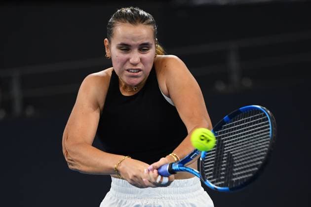 TENNIS BRISBANE INTERNATIONAL, Sofia Kenin in action against Arina Rodionova during their match on Day 3 of the 2024 Brisbane International at the Queensland Tennis Centre in Brisbane, Tuesday, January 2, 2024. ( NO ARCHIVING, EDITORIAL USE ONLY, NO USE IN BOOKS WITHOUT CONSENT BRISBANE QUEENSLAND AUSTRALIA  Copyright: xJONOxSEARLEx 20240102001884144000