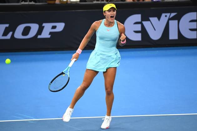 TENNIS BRISBANE INTERNATIONAL, Arina Rodionova of Australia reacts against Sofia Kenin of the USA during their match on Day 3 of the 2024 Brisbane International at the Queensland Tennis Centre in Brisbane, Tuesday, January 2, 2024. ( NO ARCHIVING, EDITORIAL USE ONLY, NO USE IN BOOKS WITHOUT CONSENT BRISBANE QUEENSLAND AUSTRALIA  Copyright: xJONOxSEARLEx 20240102001884153063