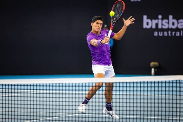 Lukas Klein Vs Sebastian Baez in the round of 32 at Brisbane international 2nd January 2024 Brisbane International Tennis Tournament, Day Three, Queensland Tennis Centre, Brisbane, Australia - 02 Jan 2024  Copyright: xBenxSymons Shutterstockx 14279942eu