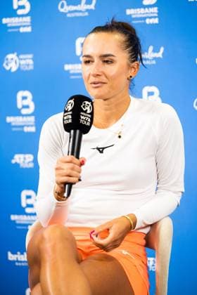 ARINA RODIONOVA press conference, PK, Pressekonferenz at Brisbane international 2nd January 2024 Brisbane International Tennis Tournament, Day Three, Queensland Tennis Centre, Brisbane, Australia - 02 Jan 2024  Copyright: xBenxSymons Shutterstockx 14279942ey