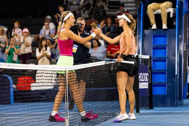 Victoria Azarenka defeats Anna Kalinskayaat Brisbane international 2nd January 2024 Brisbane International Tennis Tournament, Day Three, Queensland Tennis Centre, Brisbane, Australia - 02 Jan 2024  Copyright: xBenxSymons Shutterstockx 14279942ff